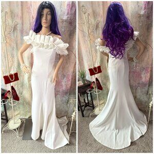 New 📌 Ever Pretty Ruffled Off Shoulder Long Mermaid Evening - Wedding Dress
